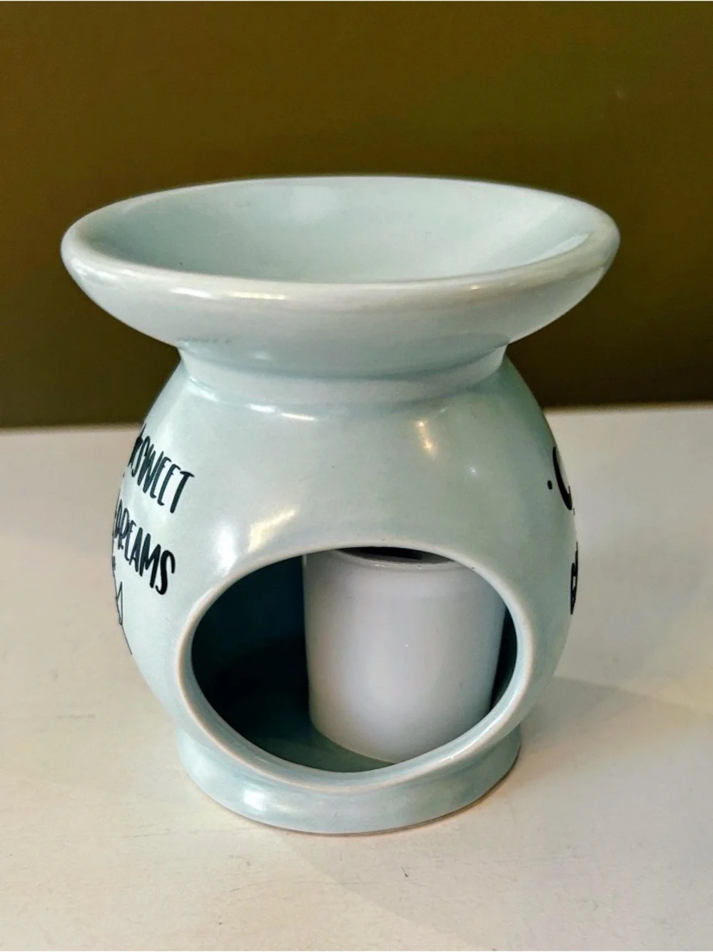 Sweet Dreams Ceramic Oil/Wax Warmer - Light Blue mint
